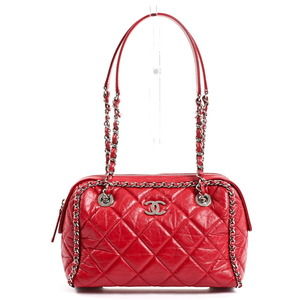 Chanel Bowling Bag Shoulder Bag Red